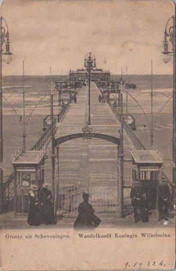 SCHEVENINGEN - Wandelhoofd Koningin Wilhelmina, Verzamelen, Ansichtkaarten | Nederland, Verzenden