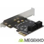 Delock 90010 4-poorts SATA PCI Express x1-kaart - Low, Computers en Software, Netwerkkaarten, Verzenden, Nieuw, DeLock