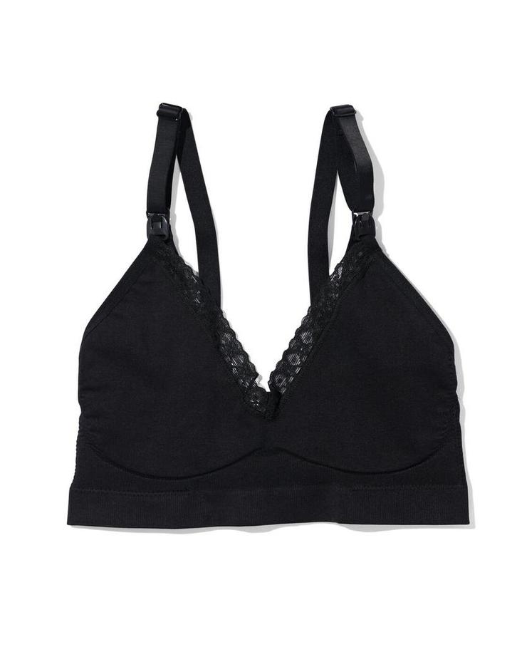 HEMA Voedingsbh naadloos met kant zwart, Kleding | Dames, Ondergoed en Lingerie, Verzenden