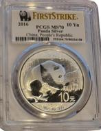 Chinese Panda 30 gram 2016 PCGS MS70 First Strike, Postzegels en Munten, Munten | Azië, Verzenden, Oost-Azië, Losse munt, Zilver