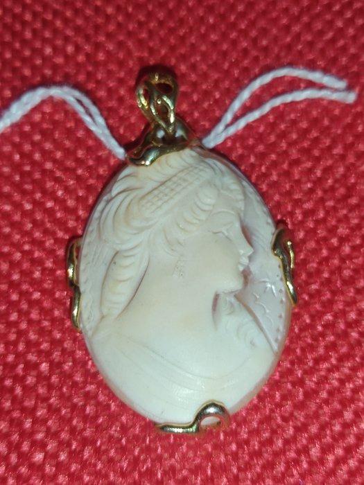 Zonder Minimumprijs - Cameo - 18 karaat Zilver, Geel goud, Sieraden, Tassen en Uiterlijk, Antieke sieraden