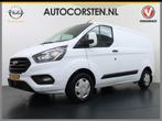 Ford Transit Custom 280 2.0TDCI 3-Persoons Airco Pdc-v+a Tre, Auto's, Stof, Gebruikt, Euro 6, Wit