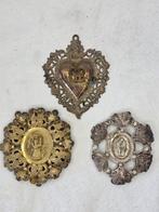 Antiek Reliekhouder (3) - Metaal, Verzilverd, Verguld -, Antiek en Kunst