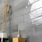 Equipe wandtegel manacor 6,5x40 mercury grijs  glans, Doe-het-zelf en Verbouw, Tegels, Nieuw, Ophalen of Verzenden, 10 m² of meer