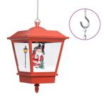 Kersthanglamp met LED-lamp en kerstman 27x27x45 cm rood, Huis en Inrichting, Verzenden, Nieuw