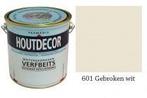 Hermadix Houtdecor Verfbeits GEBROKEN WIT 601 - 0,75 liter, Doe-het-zelf en Verbouw, Wit, Nieuw, Beits, Ophalen of Verzenden