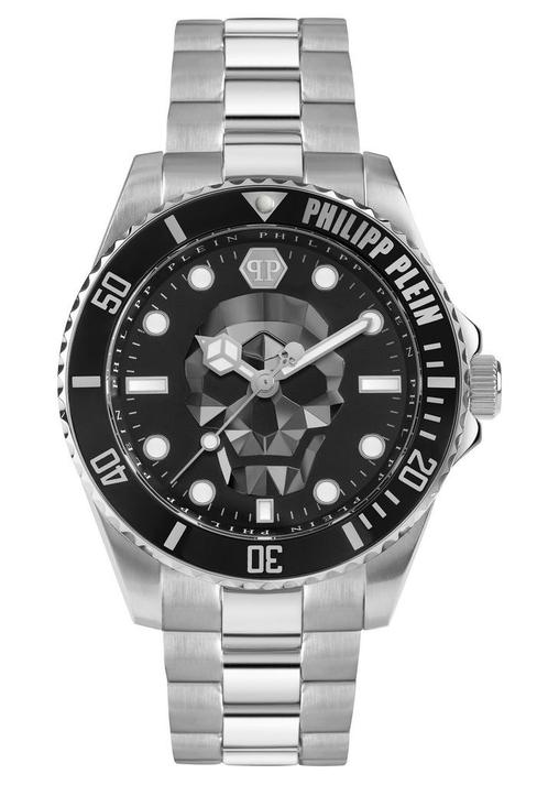 Philipp Plein PWOAA0522 The $kull Diver horloge 44 mm, Sieraden, Tassen en Uiterlijk, Horloges | Heren, Staal, Nieuw, Staal, Overige merken
