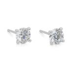 Oorbellen - 18 karaat Witgoud - 1.01ct. tw. Diamant, Sieraden, Tassen en Uiterlijk, Nieuw