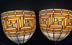 Wandlamp (2) - glas in lood - Tiffany style, Antiek en Kunst