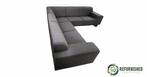 Luxe 5-zits hoekbank donkergrijs – topconditie, 250 tot 300 cm, Gebruikt, Hoekbank, Vierpersoons of meer
