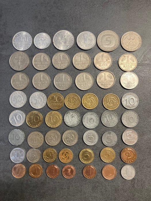 Duitsland. Lot of 50+ coins, various metals and, Postzegels en Munten, Munten | Europa | Niet-Euromunten