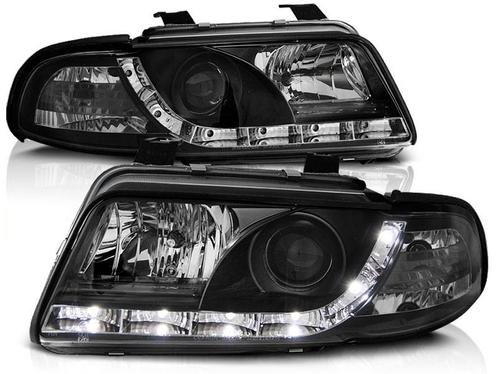 Koplampen Audi A4 B5 94-99 DRL Look Zwart, Auto-onderdelen, Overige Auto-onderdelen, Ophalen of Verzenden