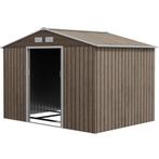 Tuinhuis - Robuust - Lessenaarsdak - Schuifdeur - Lichtbruin, Ophalen of Verzenden, Nieuw