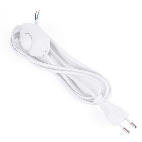 Benson Stroomsnoer met vloerdimmer - wit - 2 meter - led..., Doe-het-zelf en Verbouw, Elektra en Kabels, Nieuw, Ophalen of Verzenden