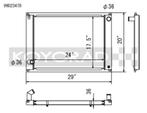 Koyo 09-17 Nissan 370Z 6MT Radiator (Eliminates AC, Ophalen of Verzenden, Nieuw