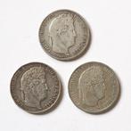 Frankrijk. Louis Philippe I. 5 Francs 1835-A, 1837-W e