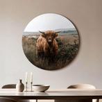 Hooglander Herfstweide – Muurcirkel - ø 80 cm +Ophangset, Huis en Inrichting, Woonaccessoires | Schilderijen, Tekeningen en Foto's