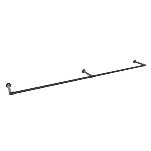 Industrieel Kledingrek Cachan Duo | Zwart 33.7 mm | Wand | D, Kleding | Dames, Kledingrekken, Ophalen of Verzenden