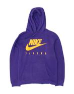 NIKE Mens Tigers Graphic Hoodie Jumper Small Purple Cotton, Verzenden, Nieuw