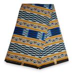 Afrikaanse stof - Gele Kente - Polycotton, Hobby en Vrije tijd, Stoffen en Lappen, Ophalen of Verzenden, Nieuw