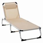 Ligbed Tuinligbed Opvouwbaar Beige Ergonomisch Gaas 170 X 60