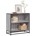 vidaXL Boekenkast 80,5x35x76 cm bewerkt hout grijs sonoma, Verzenden, Nieuw, Overige houtsoorten