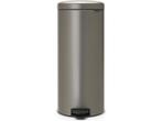 Brabantia NewIcon Prullenbak - 30 liter - Platinum, Verzenden, Zo goed als nieuw