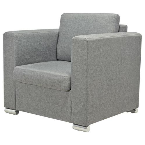 Fauteuil lichtgrijs - Design Stoel | tweedekansje | OP=OP, Huis en Inrichting, Fauteuils, 75 tot 100 cm, Minder dan 75 cm, Nieuw