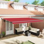 vidaXL Automatische Uittrekbare Markies Rood 500x300 cm, Tuin en Terras, Zonneschermen, Verzenden, Nieuw