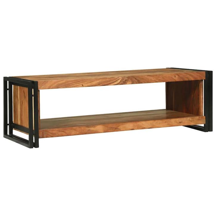vidaXL Salontafel Bruin 120 x 50 x 38 cm Massief acaciahout, Huis en Inrichting, Tafels | Salontafels, Nieuw, 50 tot 100 cm, Overige houtsoorten