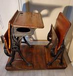 Art Nouveau - Stoel (2) - schoolbanken - hout/gietijzer -, Antiek en Kunst