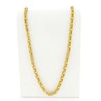 Lange gouden heren ketting met zirconia; Magnum chain | 8..., Ophalen of Verzenden, Gebruikt, Overige kleuren, Goud
