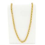 Lange gouden heren ketting met zirconia; Magnum chain | 8..., Goud, Gebruikt, Ophalen of Verzenden, Overige kleuren