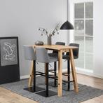 Barkruk kunstleer donkergrijs | In hoogte verstelbaar, Huis en Inrichting, Barkrukken, Verzenden, Nieuw, Metaal, 90 cm of meer