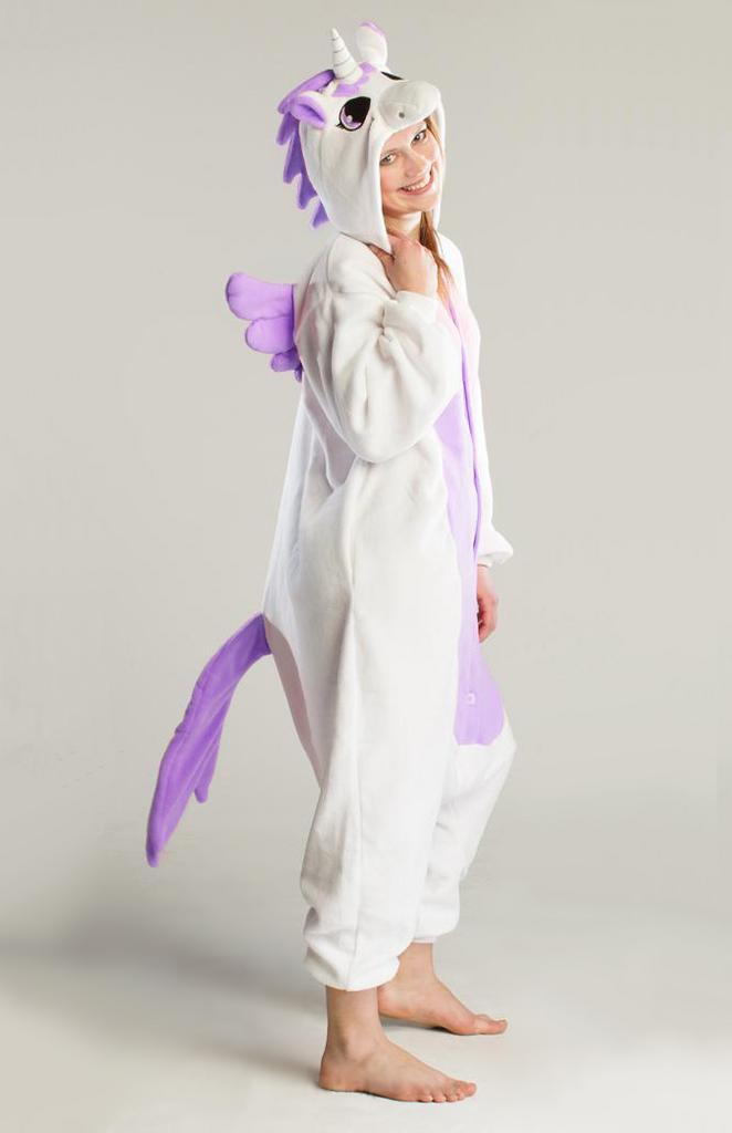 Onesie Paarse Pegasus Pakje 98-104 Eenhoornpak Kostuum Eenho, Kinderen en Baby's, Carnavalskleding en Verkleedspullen, Meisje