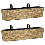 vidaXL Plantenbakken 2 st waterhyacint, Overige materialen, Minder dan 30 cm, Verzenden, Nieuw