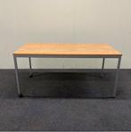 Kantinetafel / schooltafel, verrijdbaar, 160x80 cm, beuken, Gebruikt, Ophalen of Verzenden, Bureau
