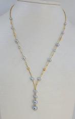 Halsketting - 18 karaat Geel goud - 4x8mm Akoya parels, Nieuw