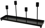 Metalen frame kandelaar candleholder zwart 40x10x19,5 cm per, Ophalen of Verzenden, Nieuw