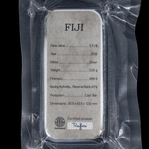 Fiji. 5 Dollars 2018, 500 gramos de plata pura, Postzegels en Munten, Munten | Europa | Niet-Euromunten