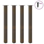 vidaXL Bartafelpoten 4 st 110-112 cm staal naturel, Huis en Inrichting, Tafelonderdelen, Verzenden, Nieuw