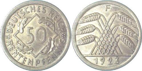 Duitsland 50 Pfennig 1923 F J 310 f prfr, Postzegels en Munten, Munten | Europa | Niet-Euromunten, Verzenden