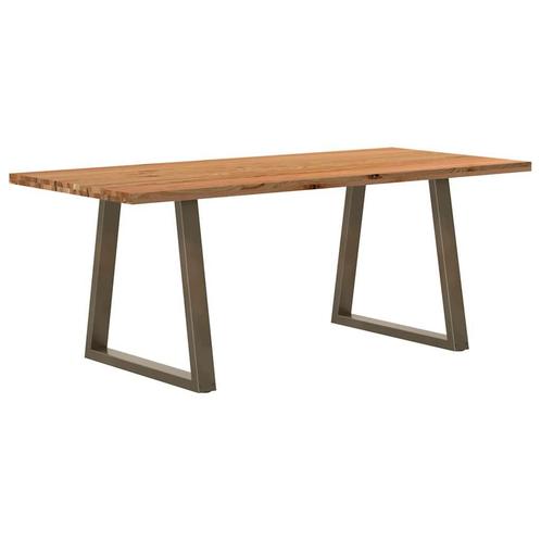 vidaXL Eettafel rechthoekig 200x90x74 cm massief eikenhout, Huis en Inrichting, Tafels | Eettafels, Nieuw, Verzenden