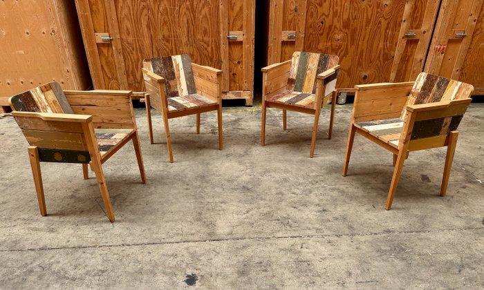 PIET HEIN EEK - Piet Hein Eek - Stoel (4) - Hout, Antiek en Kunst, Antiek | Meubels | Stoelen en Banken