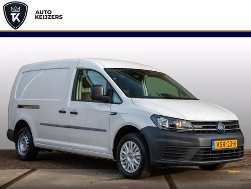Volkswagen Caddy 1.4 TGI L2H1 EcoFuel Maxi, Auto's, Bestelauto's, Lease, Zwart, Automaat, Wit, Volkswagen, Financial lease, Stof