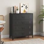 Ladekast Hämeenlinna commode met lades 92x80x40 cm zwart [en, Verzenden, Nieuw