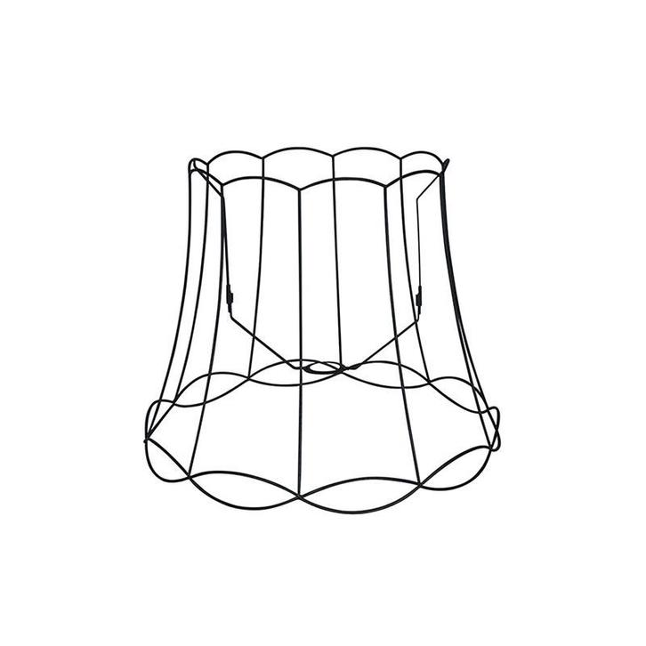 Metalen lampenkap zwart 50/40 - Granny Frame, Huis en Inrichting, Lampen | Lampenkappen, 25 tot 50 cm, Rond, Zwart, Nieuw