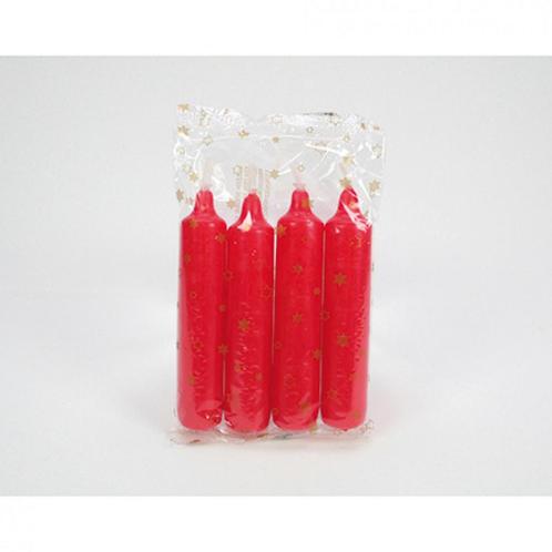 Kaarsjes rood kerst advent 4 stuks Kerstboomkaarsjes, Hobby en Vrije tijd, Knutselen, Nieuw, Ophalen of Verzenden