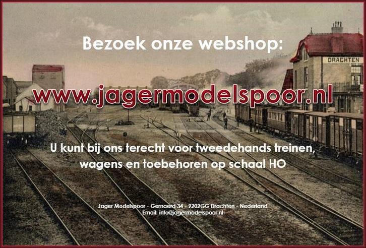 Jager Modelspoor - Tweedehands modeltreinen op schaal HO, Hobby en Vrije tijd, Modeltreinen | H0, Gelijkstroom, Zo goed als nieuw
