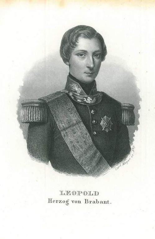 Portrait of Leopold II of Belgium, Antiek en Kunst, Kunst | Etsen en Gravures
